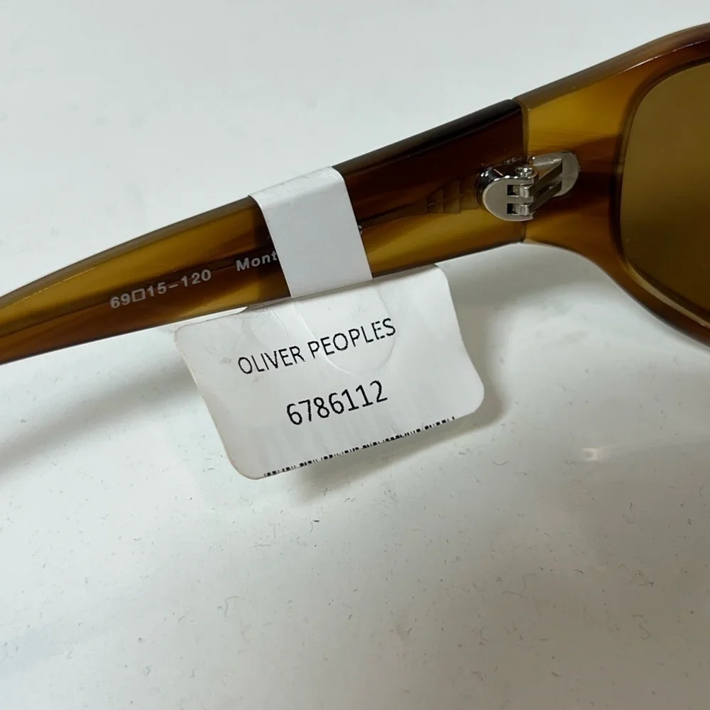 NWT Oliver Peoples Montana Polarized Horn Tortoise Brown Japan Unisex Sunglasses